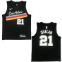 Men's San Antonio Spurs Tim Duncan #21 Nike Black 20/21 Swingman Jersey - City Edition