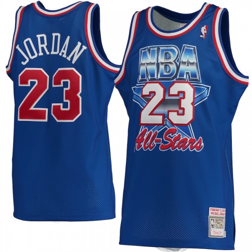 Men's Michael Jordan #23 Throwback Mitchell & Ness Blue 1993 NBA All-Star Game Hardwood Classics Jersey