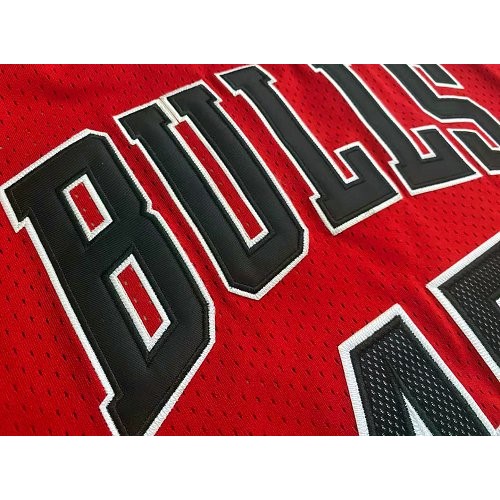 Men's Chicago Bulls Michael Jordan #45 Throwback Mitchell & Ness Red 1994-95 Hardwood Classics Player Jersey