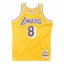 Men's Los Angeles Lakers Kobe Bryant #8 Throwback Mitchell & Ness Yellow 1996-97 Hardwood Classics Jersey