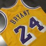 Men's Los Angeles Lakers Kobe Bryant #24 Throwback Mitchell & Ness Yellow 2007-08 Hardwood Classics Jersey