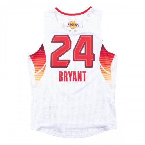 Men's All-Star West 2009 Kobe Bryant #24 Mitchell&Ness White Hardwood Classics Jersey