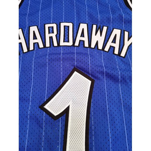 Men's Orlando Magic Anfernee Hardaway #1 Throwback Mitchell & Ness Blue 94-95 Hardwood Classics Jersey