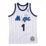 Men's Orlando Magic Anfernee Hardaway #1 Throwback Mitchell & Ness White 93-94 Hardwood Classics Jersey