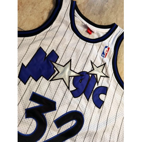 Men's Orlando Magic Shaquille O'Neal #32 Throwback Mitchell & Ness White 93-94 Hardwood Classics Jersey