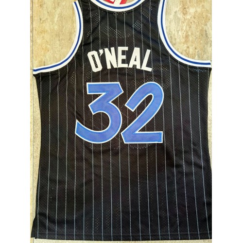 Men's Orlando Magic Shaquille O'Neal #32 Throwback Mitchell & Ness Black 94-95 Hardwood Classics Jersey