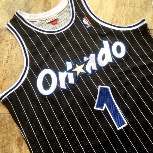 Men's Orlando Magic Tracy McGrady #1 Throwback Mitchell & Ness Black 03-04 Hardwood Classics Jersey