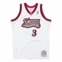 Men's Philadelphia 76ers Allen Iverson #3 Throwback Mitchell & Ness White 1997-98 Hardwood Classics Jersey