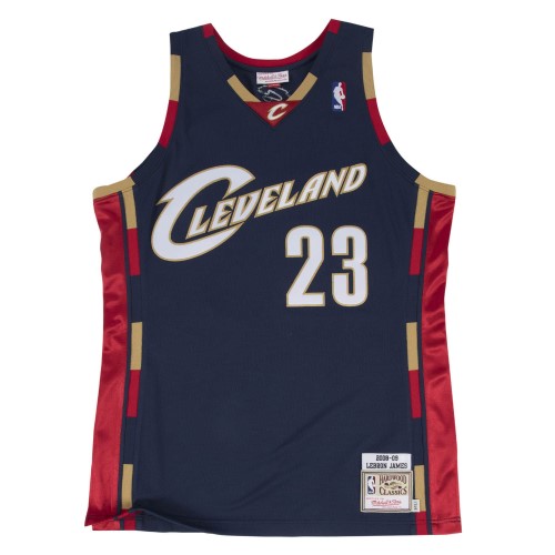 Men's Cleveland Cavaliers LeBron James #23 Throwback Mitchell & Ness Navy 2008-09 Hardwood Classics Jersey