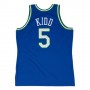 Men's Dallas Mavericks Jason Kidd #5 Throwback Mitchell & Ness Blue 1994-95 Hardwood Classics Jersey