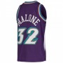 Men's Utah Jazz Karl Malone #32 Throwback Mitchell & Ness Purple 91-92 Hardwood Classics Jersey