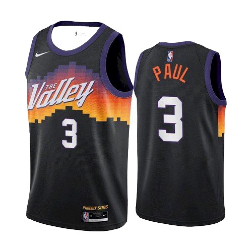 Men's Phoenix Suns Chris Paul #3 Nike Black 2021 Swingman Jersey - City Edition