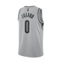 Men's Portland Trail Blazers Damian Lillard #0 Nike Grey 2020/21 Swingman NBA Jersey- Earned Edition