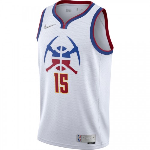 Men's Denver Nuggets Nikola Jokic #15 Nike White 2020/21 Swingman Player Jersey – Earned Edition