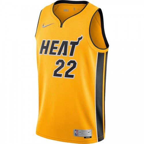 Men's Miami Heat Jimmy Butler #22 Nike Yellow 20/21 Swingman Jersey - Earned Edition