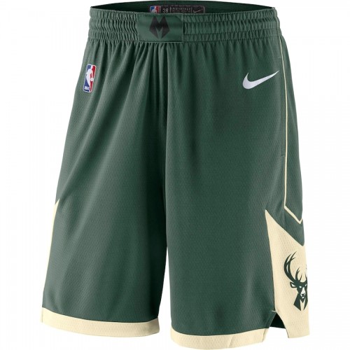 Men's Milwaukee Bucks Nike Green 2019/20 Swingman Shorts - Icon Edition