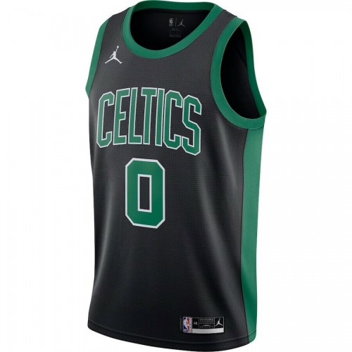 Men's Boston Celtics Jayson Tatum #0 Jordan Brand Black 2020/21 Swingman Jersey - Statement Edition