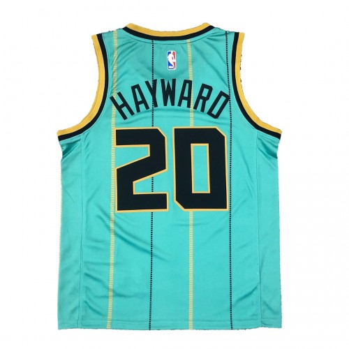 Men's Charlotte Hornets Hayward #20 Jordan Green Swingman Jersey - Association Edition