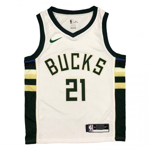 Men's Milwaukee Bucks Jrue Holiday #21 Nike White 2020/21 Swingman Jersey - Association Edition