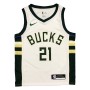 Men's Milwaukee Bucks Jrue Holiday #21 Nike White 2020/21 Swingman Jersey - Association Edition