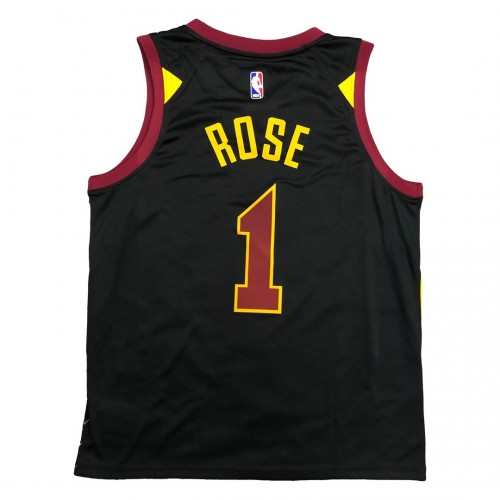 Men's Cleveland Cavaliers Derrick Rose #1 Jordan Black Swingman Jersey - Statement Edition