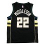 Men's Milwaukee Bucks Khris Middleton #22 Nike Black Swingman Jersey - Statement Edition