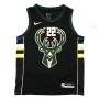 Men's Milwaukee Bucks Khris Middleton #22 Nike Black Swingman Jersey - Statement Edition