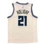 Men's Milwaukee Bucks Jrue Holiday #21 Nike White Cream Swingman Jersey - City Edition