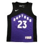 Men's Toronto Raptors Fred VanVleet #23 Nike Black&Purple 2021 Swingman Jersey - Earned Edition