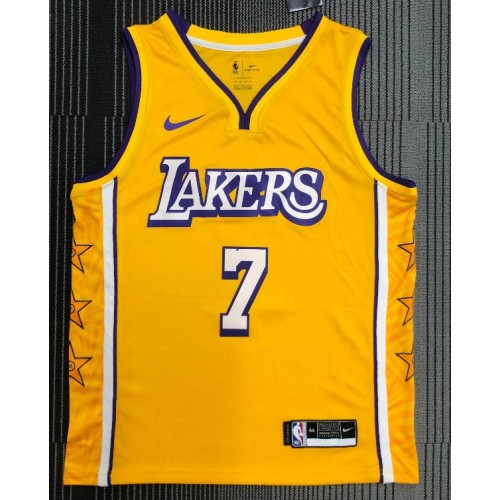 Men's Los Angeles Lakers Carmelo Anthony #7 Nike Yellow Swingman NBA Jersey - City Edition