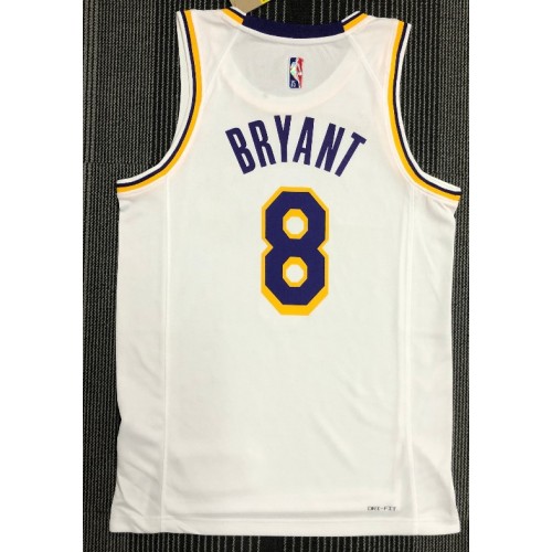 Men's Los Angeles Lakers Kobe Bryant #8 Nike White Swingman NBA Jersey - Icon Edition