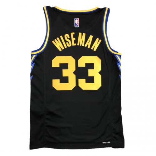 Men's Golden State Warriors James Wiseman #33 Black 2021/22 Swingman Jersey - City Edition