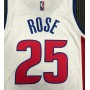 Men's Detroit Pistons Derrick Rose #25 Nike White 2021/22 Swingman NBA Jersey - Icon Edition