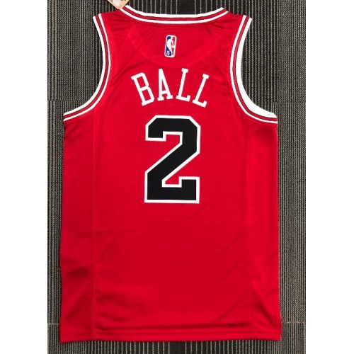 Men's Chicago Bulls Lonzo Ball #2 Nike Red 2021 Swingman NBA Jersey - Icon Edition