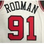 Men's Chicago Bulls Dennis Rodman #91 Nike White 2021/22 Swingman NBA Jersey - Icon Edition