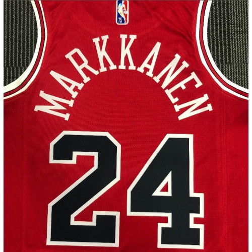 Men's Chicago Bulls Lauri Markkanen #24 Nike Red 2021 Swingman NBA Jersey - Icon Edition