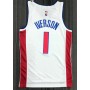 Men's Detroit Pistons Allen Iverson #1 Nike White 2021/22 Swingman NBA Jersey - Icon Edition