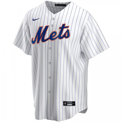 Men's New York Mets Francisco Lindor #12 Nike White&Royal Home 2020 Jersey