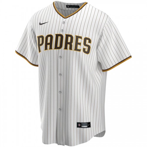 Men's San Diego Padres Manny Machado #13 Nike White&Brown Home 2020 Jersey