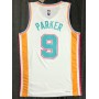 Men's San Antonio Spurs Tony Parker #9 Nike White 2021/22 Swingman Jersey - City Edition