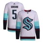 Men's Seattle Kraken Mark Giordano #5 adidas White Away Primegreen Authentic Jersey