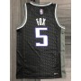 Men's Sacramento Kings De'Aaron Fox #5 Jordan Black 2021/22 Swingman NBA Jersey - City Edition