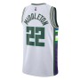 Men's Milwaukee Bucks Khris Middleton #22 Nike White 2021/22 Swingman NBA Jersey - City Edition