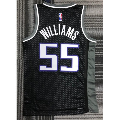 Men's Sacramento Kings Jason Williams #55 Jordan Black 2021/22 Swingman NBA Jersey - City Edition