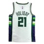 Men's Milwaukee Bucks Jrue Holiday #21 Nike White 2021/22 Swingman NBA Jersey - City Edition