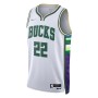 Men's Milwaukee Bucks Khris Middleton #22 Nike White 2021/22 Swingman NBA Jersey - City Edition