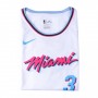 Men's Miami Heat Dwyane Wade #3 White 19-20 Swingman Jersey - City  Edition(Round Collar)