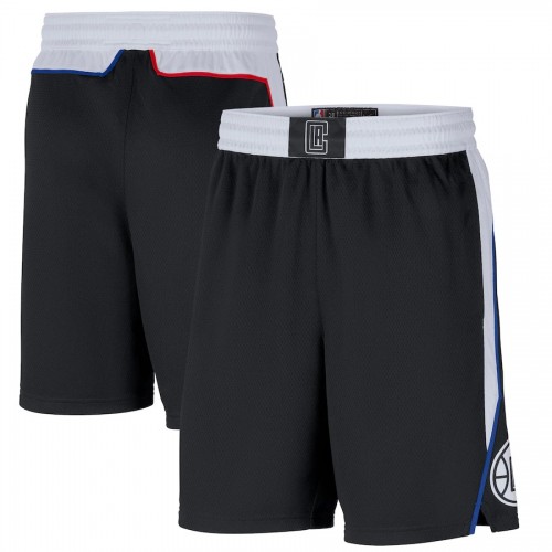 Men's LA Clippers Nike Black 2020/21 Swingman Shorts City Edition