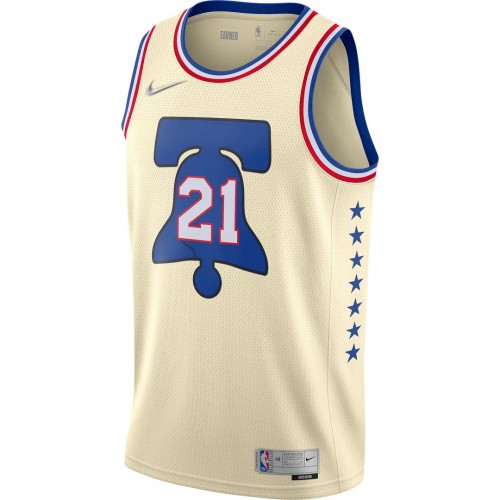 Men's Philadelphia 76ers Joel Embiid #21 Nike 2021 Swingman Jersey - Earned Edition