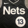 Men's Brooklyn Nets James Harden #13 Nike Black 2020/21 Swingman Player Jersey – Earned Edition